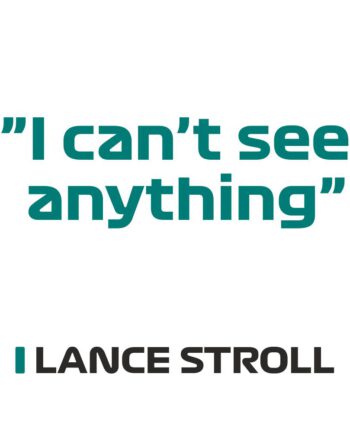 Lance Stroll - Kubek z napisem "I can't see anything"