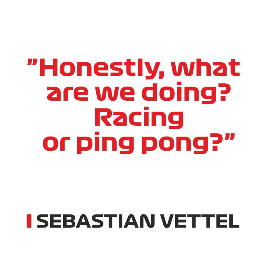 Sebastian Vettel - Kubek z napisem "Honestly, what are we doing?..."