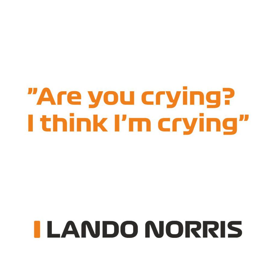 Lando Norris - Kubek z napisem "Are you crying?..."