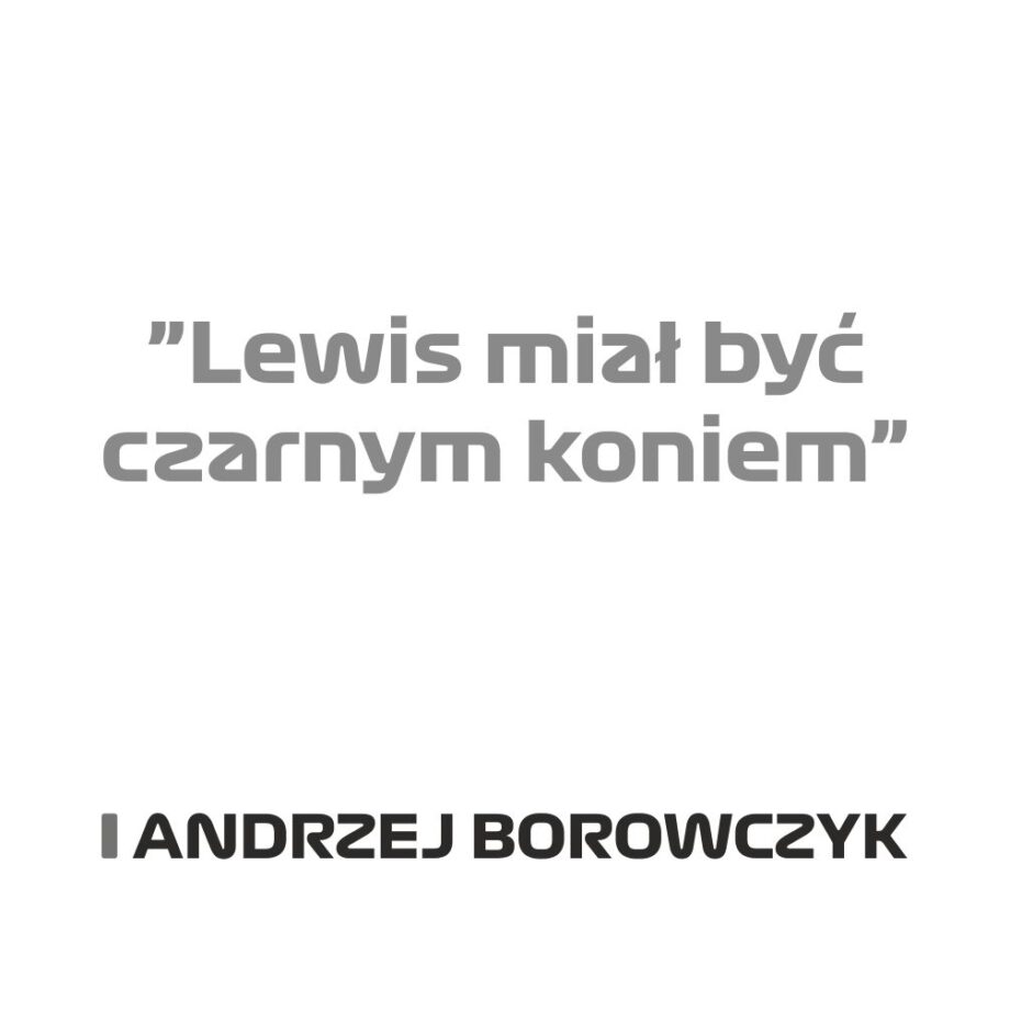 Andrzej Borowczyk - Kubek z napisem "Lewis miał być czarnym koniem"