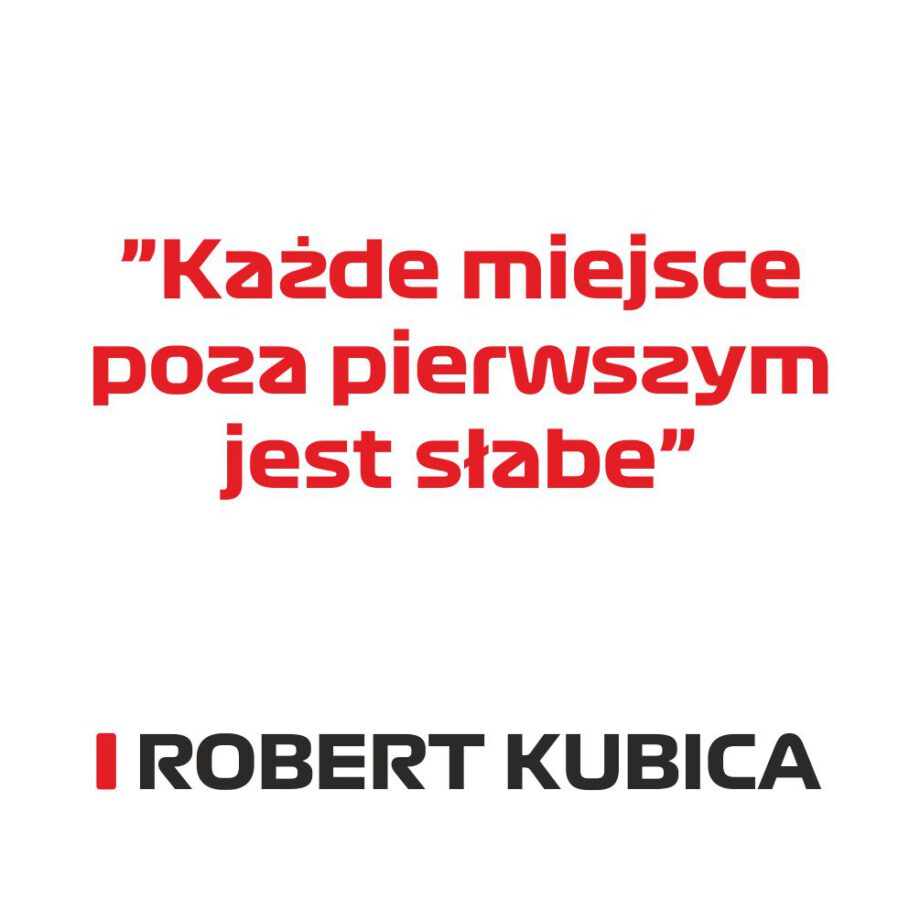 Robert Kubica - Kubek z napisem "Każde miejsce poza pierwszym jest słabe"