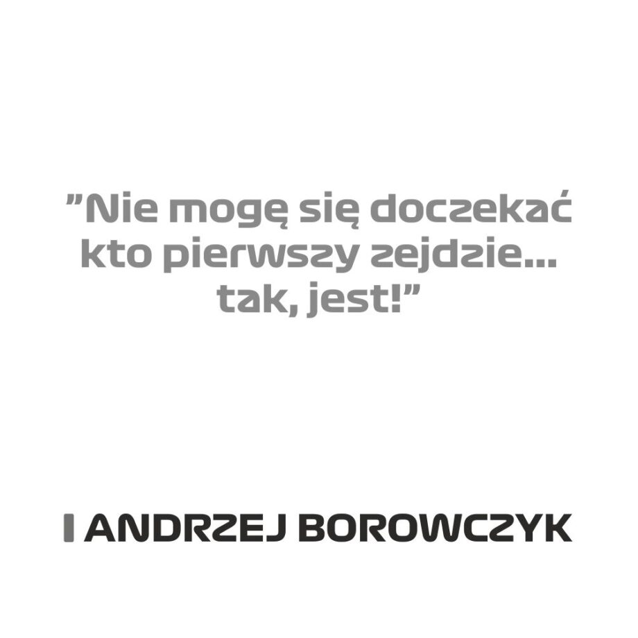 Andrzej Borowczyk - Kubek z napisem "Nie mogę się doczekać kto pierwszy zejdzie..."