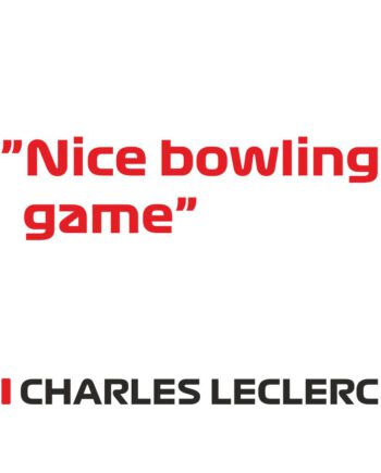 Charles Leclerc - Kubek z napisem "Nice bowling game"