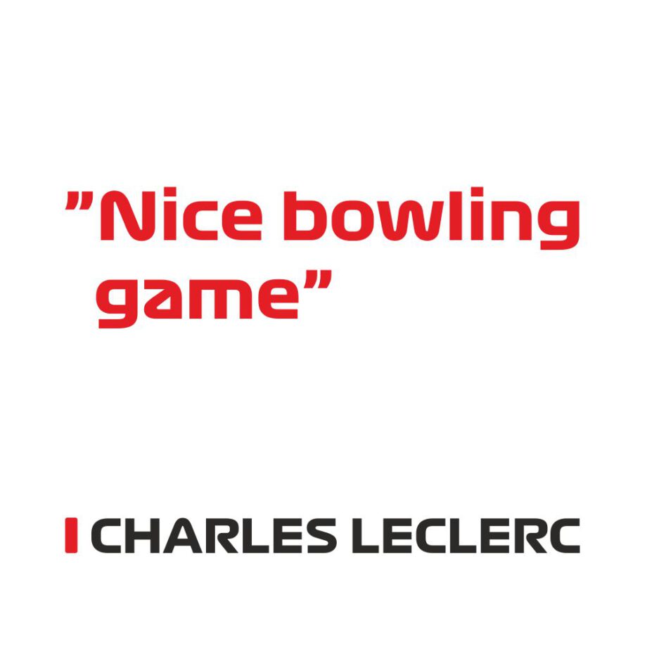 Charles Leclerc - Kubek z napisem "Nice bowling game"