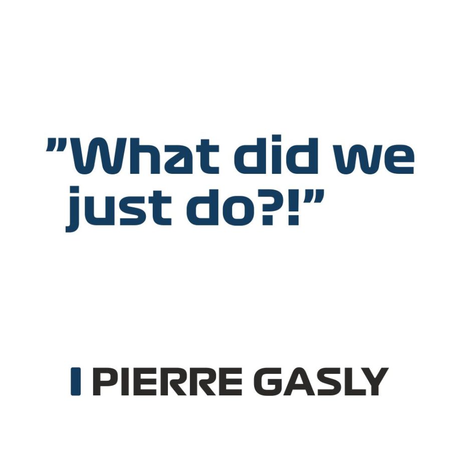 Pierre Gasly - Kubek z napisem "What did we just do?!"