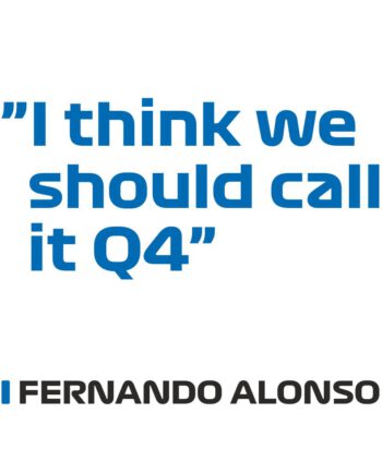 Fernando Alonso - Kubek z napisem "I think we should  call it Q4"