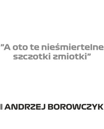 Andrzej Borowczyk - Kubek z napisem "A o to nieśmiertelne szczotki zmiotki"