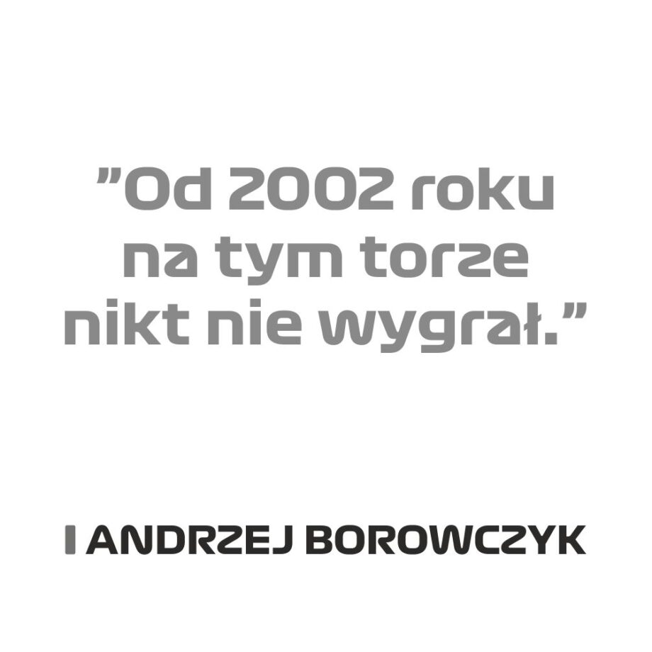 Andrzej Borowczyk - Kubek z napisem "Od 2002 roku na tym torze nikt nie wygrał"