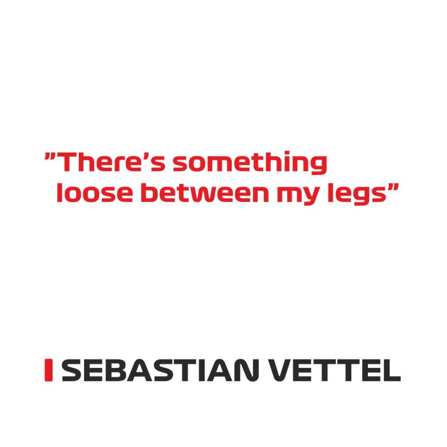 Sebastian Vettel - Kubek z napisem "There's something loose..."