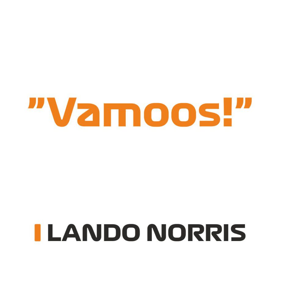 Lando Norris - Kubek z napisem "Vamoos!"
