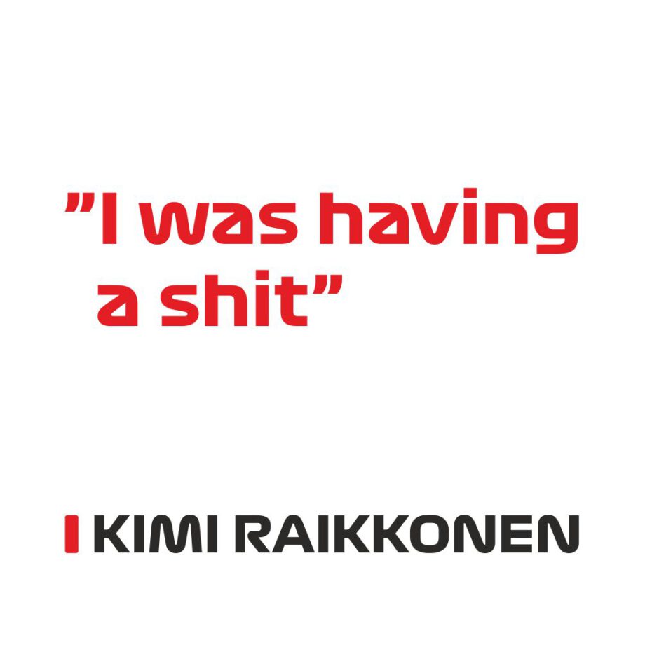 Kimi Raikkonen - Kubek z napisem "I was having a shit"