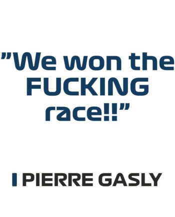 Pierre Gasly - Kubek z napisem "We won the fucking race!"