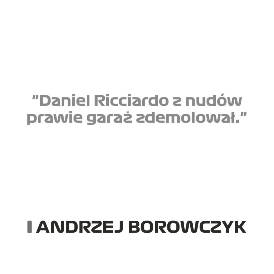 Andrzej Borowczyk - Kubek z napisem "Daniel Ricciardo z nudów prawie..."