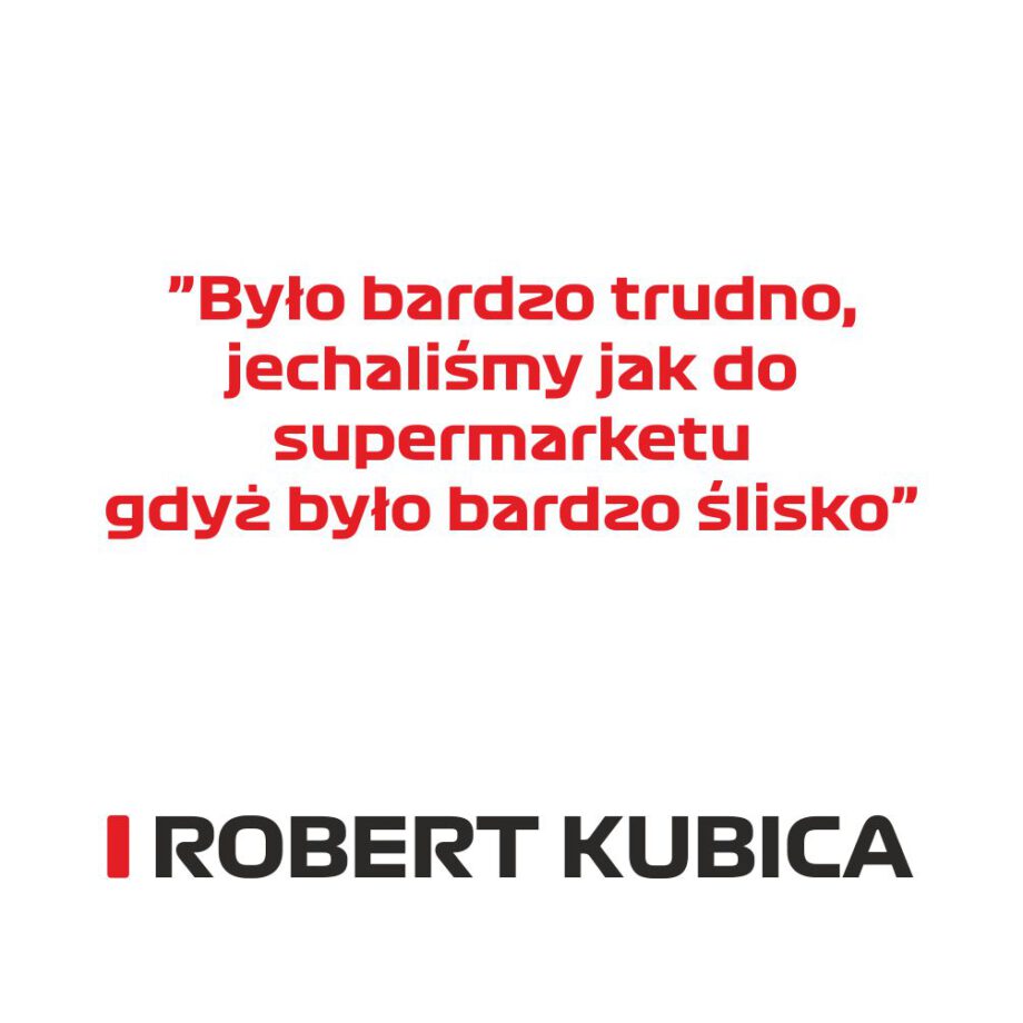 Robert Kubica - Kubek z napisem "Było bardzo trudno, jechaliśmy..."