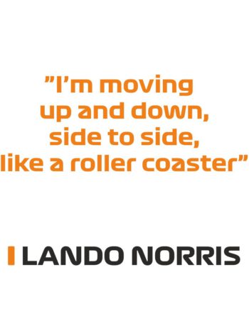 Lando Norris - Kubek z napisem "I'm moving up and down..."