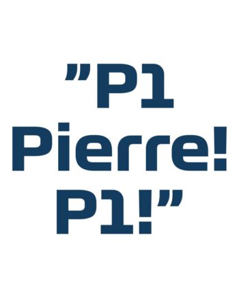 Pierre Gasly - Kubek z napisem "P1 Pierre! P1!"