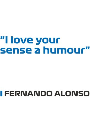 Fernando Alonso - Kubek z napisem "I love your sense a humor"