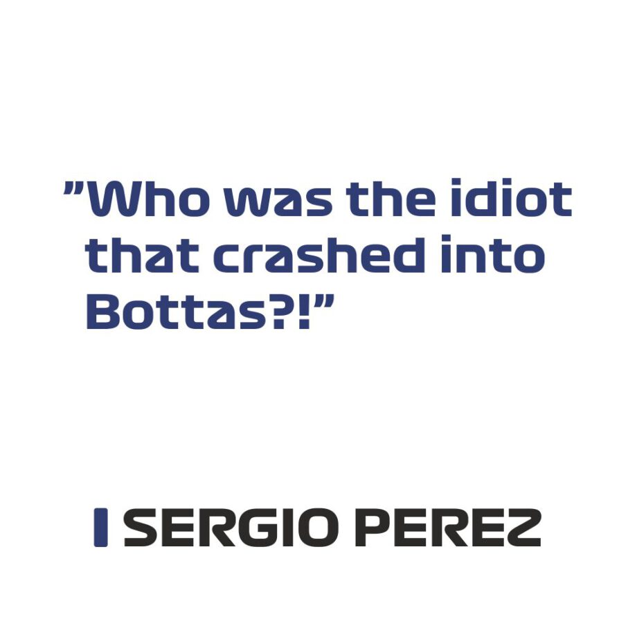 Sergio Perez - Kubek z napisem "Who was the idiot..."
