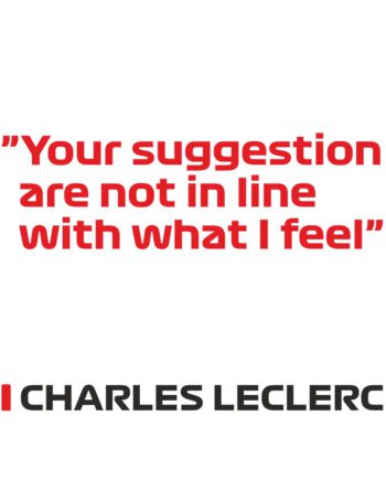 Charles Leclerc - Kubek z napisem "Your suggestion are not..."