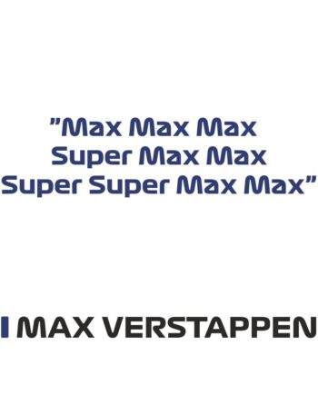 Max Verstappen - Kubek z napisem "Super Max"