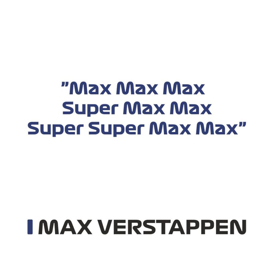 Max Verstappen - Kubek z napisem "Super Max"