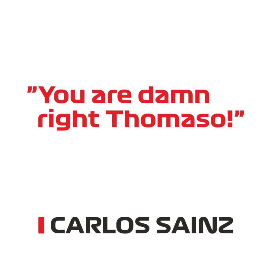 Carlos Sainz - Kubek z napisem "You are damn right Thomaso!"