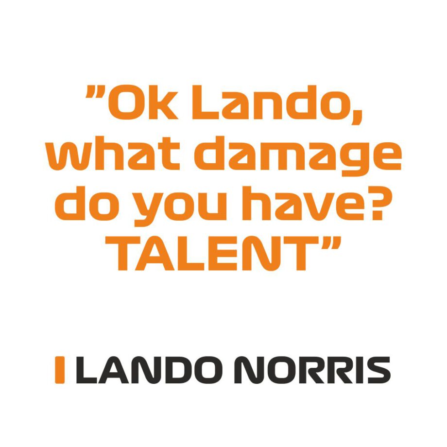 Lando Norris - Kubek z napisem "Ok Lando what damage..."