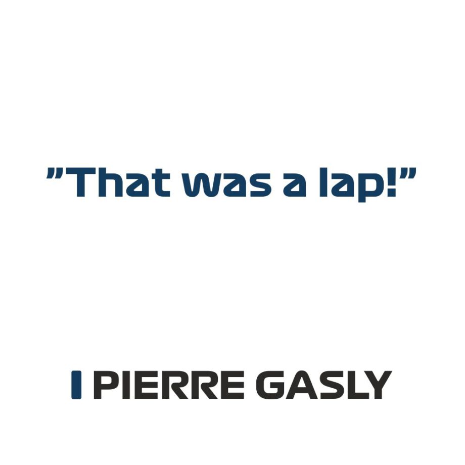 Pierre Gasly - Kubek z napisem "That was a lap!"