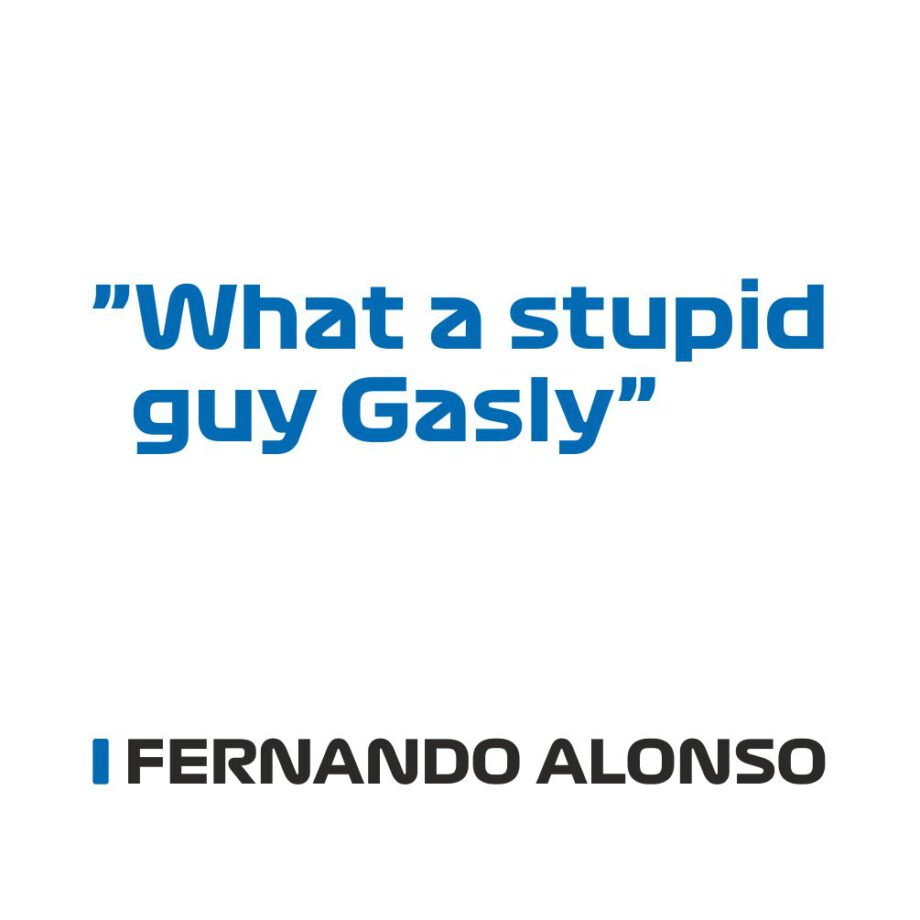 Fernando Alonso - Kubek z napisem "What a stupid guy Gasly"