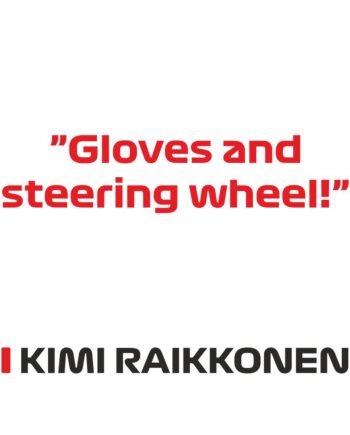 Kimi Raikkonen - Kubek z napisem "Gloves and steering wheel!"