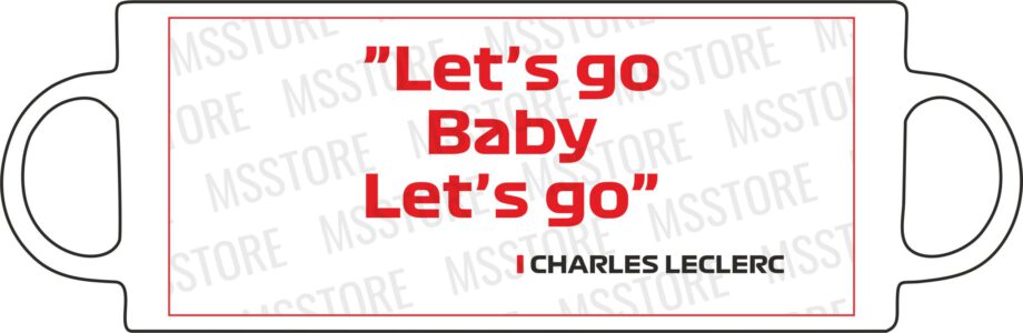 Charles Leclerc - Kubek z napisem "Let's go Baby"