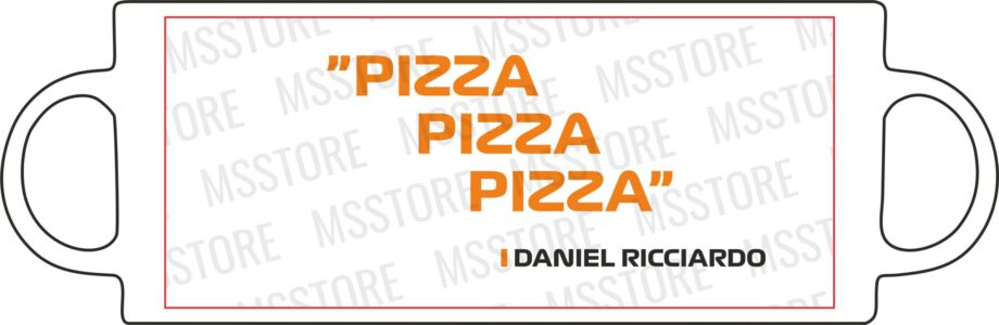 Daniel Ricciardo - Kubek z napisem "PIZZA, PIZZA, PIZZA"