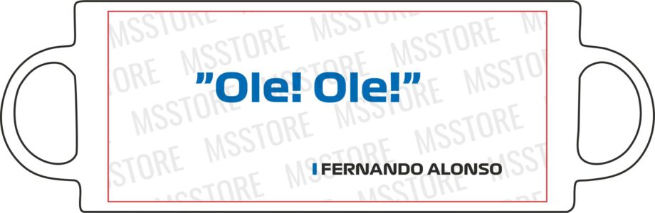 Fernando Alonso - Kubek z napisem "Ole! Ole!