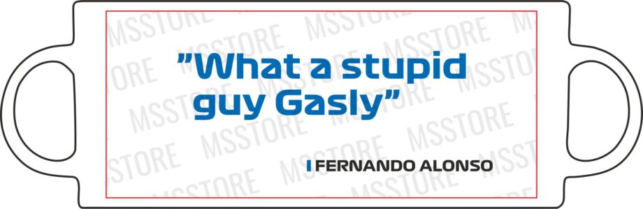 Fernando Alonso - Kubek z napisem "What a stupid guy Gasly"