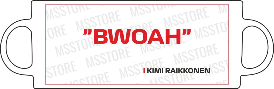 Kimi Raikkonen - Kubek z napisem "BWOAH"