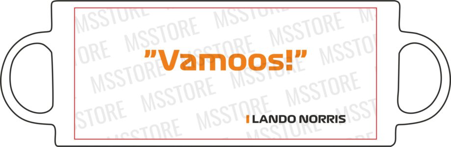 Lando Norris - Kubek z napisem "Vamoos!"