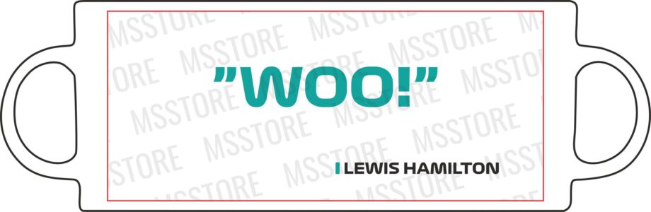 Lewis Hamilton - Kubek z napisem "WOO!"