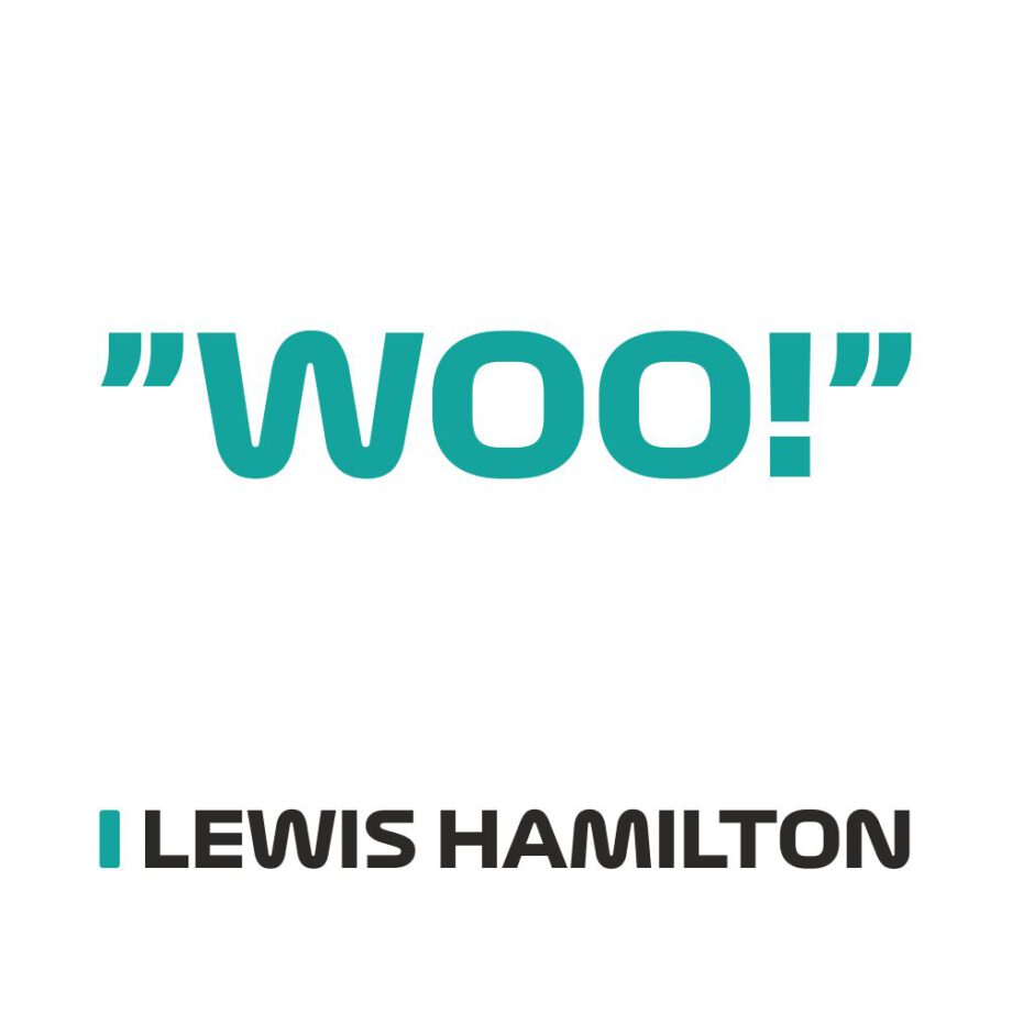 Lewis Hamilton - Kubek z napisem "WOO!"