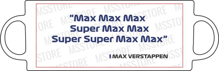 Max Verstappen - Kubek z napisem "Super Max"