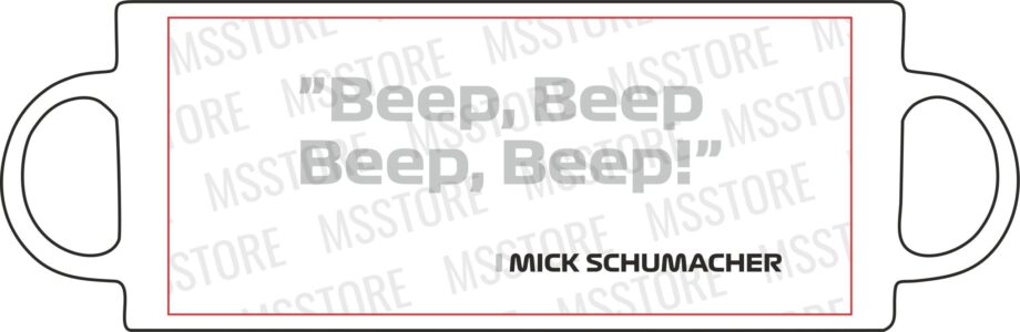 Mick Schumacher - Kubek z napisem "Beep, Beep, Beep!"
