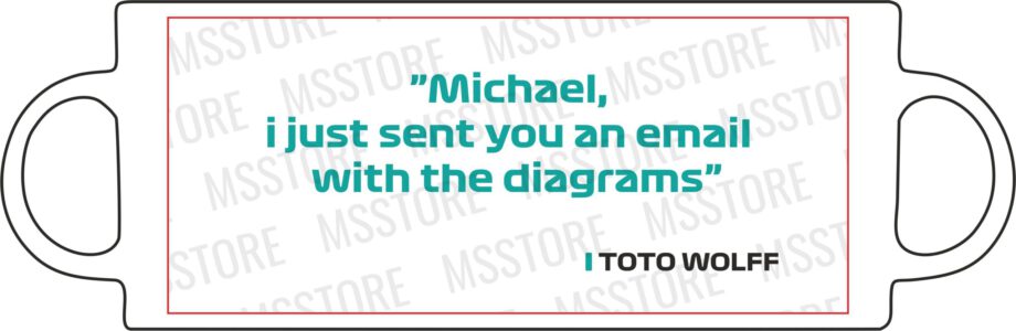 Toto Wolff - Kubek z napisem "Michael, I just sent you..."