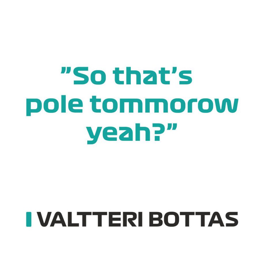 Valtteri Bottas - Kubek z napisem "So that's pole tommorow yeah?"