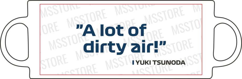 Yuki Tsunoda - Kubek z napisem "A lot of dirty air"