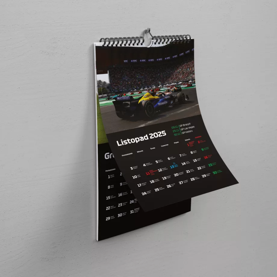 Kalendarz F1 Sezon 2025 z datami wyścigów - A3